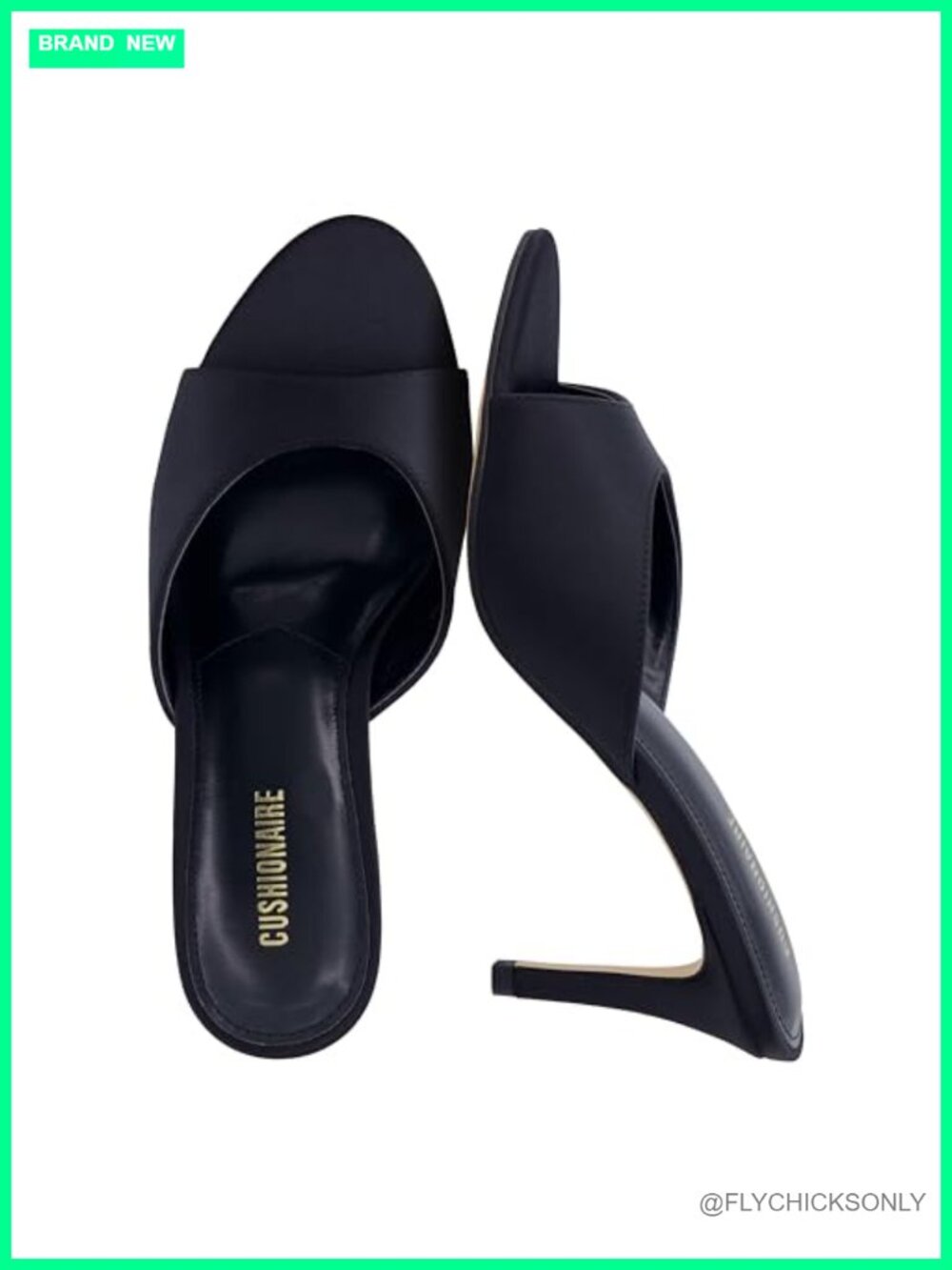 CUSHIONAIRE Elle Pointed Toe Heeled Mule Sandal Stiletto Slide